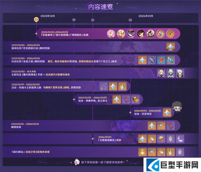 原神终北的夜行诗月之三版本活动大全